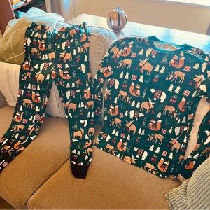 Adult Cozy Woodland Print Pajama Set